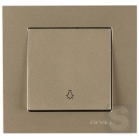 Вимикач одноклавішний КНОПОЧНИЙ Arvia Electric KAREN Титан (20 05 2000 205)